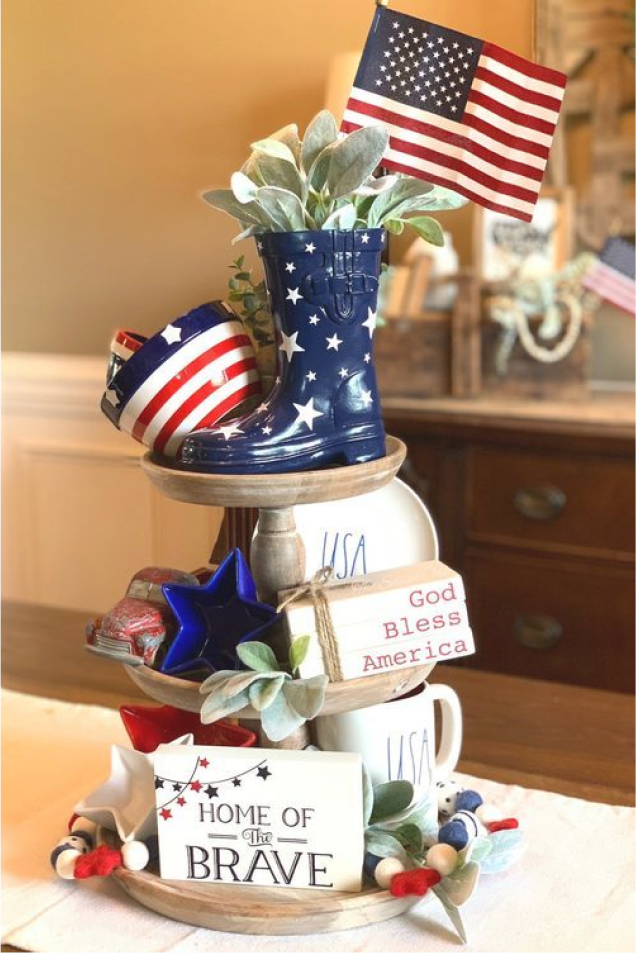 31 Unique 4th Of July Tiered Tray Decor Ideas To Try