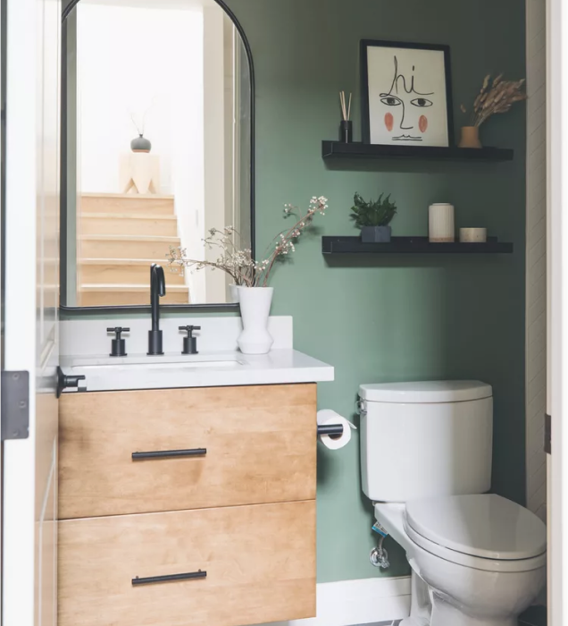 21 Half Bathroom Decor Ideas That Are Practical & Pretty